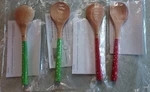 Nip Lot Of Pampered Chef Bamboo Snowflake Spoons Green & 1223 1224. Fixed Price $23.00.