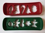 Lot 2 Chef'n Cookease Christmas Cookie Cutters Red Green. Fixed Price $11.99.