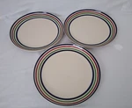 Today Home Ceramic Dinner Plates Set Of 3 Multi Stripe 10 Round. Fixed Price $30.99.