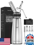 Simcoker Stainless Steel Whipped Cream Dispenser With 4 Injector Tips. Fixed Price $121.48.