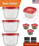 Space-saving Rubbermaid 7-PIECE Food Storage Set Airtight & Dishwasher Safe. Fixed Price $29.68.