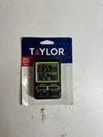 Taylor Dual Event Digital Timer W/clock Magnetic Back Black 5880 New Sealed. Fixed Price $16.95.