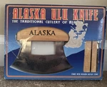 Alaska Ulu Knife With Wood Display Stand. Fixed Price $24.99.