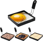 Pack Rings For Frying Eggs, 4" Square Cooking Stainless Steel. Fixed Price $8.99.