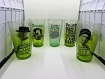 Breaking Bad Pint Glasses Set Of 5 Just Funky Green Tint Free Shipping!. Fixed Price $48.00.