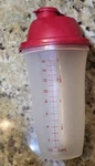 " Tupperware Quick Shake 16OZ Red Lid Blender Wheel Container 844-28 Nice. Fixed Price $23.33.