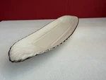 Vintage Lenox Open Butter Dish With Platinum Trim 9 Inch. Fixed Price $14.00.