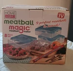 New Meatball Magic Maker Seen Tv Containers Forks Recipes Easy To Clean. Fixed Price $28.00.