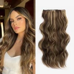 4 Pieces Clip In Hair Extensions Real Thick Full Head 100% Natural As Human. Fixed Price $17.99.