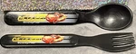 Disney Cars Lightning Mcqueen Plastic Black Food Utensils Fork Spoon Set Zak. Fixed Price $9.99.