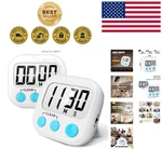 Magnetic Digital Kitchen Timer Set - Big Buttons & Clear Alarm For Cooking. Fixed Price $10.99.