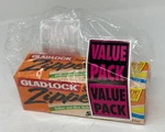 Vintage 1980'S 1990'S Glad-lock Zipper Snack Bags Food Box T.v. Movie Prop. Fixed Price $89.99.