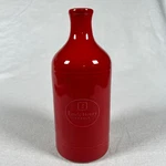 Emile Henry Red Ceramic Oil Vinegar Cruet Dispenser Bottle 7" France. Fixed Price $29.99.