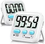 2 Pack Digital Timer For Kids Magnetic Countdown Kitchen With Battery. Fixed Price $7.70.