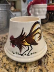 50S Fred Wind Hand Painted Salt & Pepper Shakers + Jar California Ceramic Rare. Fixed Price $25.99.