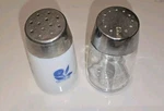 Vintage Drip Cut Salt And Pepper Shakers By Dispensers Inc. With Stainless Steel. Fixed Price $19.99.