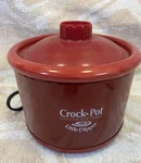 Rival Little Dipper Crock Pot Model : 32041 35W With Lid Stoneware Slow Cooker. Fixed Price $11.24.