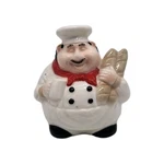 Vtg Fat Chef Ceramic Sponge Holder Bistro Bread Baker Cafe Kitchenware. Fixed Price $8.99.