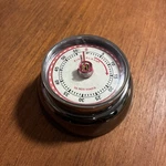 Kikkerland Retro 55 Minute Timer Mechanical Magnetic Black Chrome Kitchen. Fixed Price $24.99.