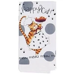 Kay Dee Happy Cat Chef Dancing Tabby Flour Sack Kitchen Towel Gray White Gift. Fixed Price $13.20.