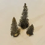 Vintage Silver Plated Twisted Wire Christmas Tree 9" 6.5" Set Of 3 Home Decor. Fixed Price $19.00.