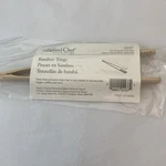 Pampered Chef Bamboo Tongs # 2237 8" Toaster Retired New. Fixed Price $9.99.