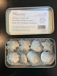 Pampered Chef Creative Cutters Set Mini Cookie Of 8 Storage Tin 1095. Fixed Price $9.50.