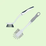 Mainstays Kitchen Scrub Brushes Odorless Bristles For Pans With Scraper Tip. Fixed Price $7.95.