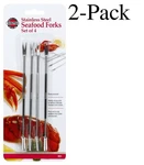 Norpro 4 Piece Stainless Steel Seafood Fork/pick Set (2-PACK). Fixed Price $12.44.