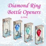 Wild Eye Designs-wink Diamond Ring Bottle Opener Asst Colors. Fixed Price $10.95.