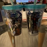 Acrylic Cup With Straw Guardians Of The Galaxy 16 Oz 2 Lot Set. Fixed Price $27.00.