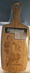 Bamboo Paddle / Serving Board Farberware Christmas Santa Children 2014 8X19" New. Fixed Price $41.64.