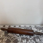 Vtg Wooden Rolling Pin Solid Dark Primitive Bakers Kitchen Farmhouse Rustic. Fixed Price $46.75.