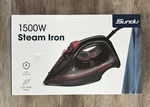 Sundu 1500W Steam Iron Rapid Heating Ceramic Soleplate Self Clean, New, Open Box. Fixed Price $37.95.