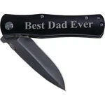 Best Ever Folding Pocket Knife - Great Gift For All Dads (black/wood Handle). Fixed Price $27.95.