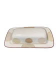 Mocha Java By Noritake Ambience Covered Butter Dish 1/4LB. Fixed Price $75.00.
