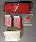 Kitchenaid Mandoline Red Adjustable Slicer Set W/ Storage Bin & Blades. Fixed Price $24.99.