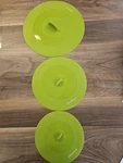 Rachael Ray Set Of 3 Silicone Suction Lids Bowl Covers Green. Fixed Price $16.00.