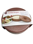 Norpro 1065 Tortilla Keeper Warmer Insulated 8.5" Brown Microwave Safe. Fixed Price $17.99.