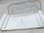 As Is/for Parts - Oxo Good Grips Wide Butter Dish, White. Fixed Price $9.94.