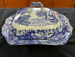 Spode Blue Italian Collection Vegetable Dish & Cover, 12" Serveware White. Fixed Price $129.00.
