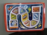 Set Of 2-SUPER Hero-fred & Friends Dinner Winner Kids Game Childs Melamine Plate. Fixed Price $15.99.