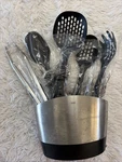 Oxo Good Grips 5 Pc Everyday Kitchen Tool Utensils Set Black Silver Unused. Fixed Price $22.76.