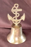 Nautical Brass Dinner Bell Ship Anchor Rope Handle. Fixed Price $21.60.