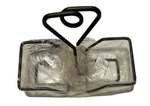 Pampered Chef Simple Additions Small Server Bowl Black Metal Caddy Holder Only. Fixed Price $19.95.