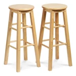 Pj Wood Classic Round-seat 29 Inch Tall Kitchen Bar Stools, Natural, Set Of. Fixed Price $81.99.
