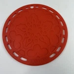 Le Creuset 8IN Round Silicone French Trivet Hot Pad Gripper Cerise Red Orange. Fixed Price $19.99.