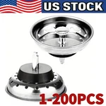 Stainless Steel Home Kitchen Sink Drain Stopper Basket Strainer Waste Plug Lot. Fixed Price $315.87.