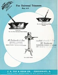 F&e Fox Universal Trimmers, No 3 Mitering Machine Brochure (6021). Fixed Price $30.00.
