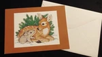 Vtg Current Critters Fawn And Bunny Unused Note Card W/envelope. Fixed Price $6.00.